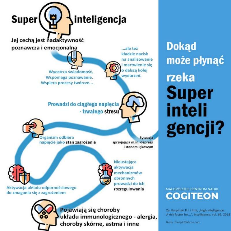 Dokąd może płynąć rzeka superinteligencji? Źródło: Karpinski R.I. i inni, “High intelligence: A risk factor for psychological and physiological overexcitabilities”, Intelligence, vol. 66, 2018 Dokąd może płynąć rzeka superinteligencji?