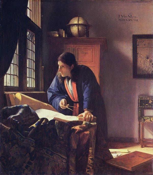 Johannes Vermeer “Geograf”, ok. 1668-69, Städelsches Kunstinstitut, Frankfurt Johannes Vermeer “Geograf”